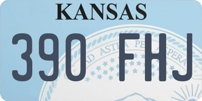 KS license plate 390FHJ