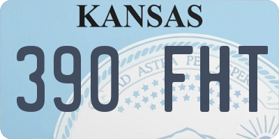 KS license plate 390FHT