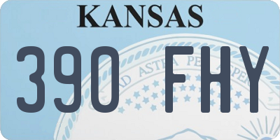 KS license plate 390FHY