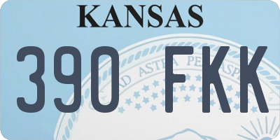 KS license plate 390FKK