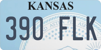 KS license plate 390FLK