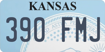 KS license plate 390FMJ