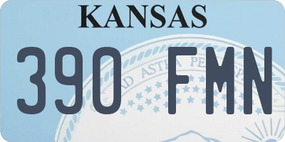 KS license plate 390FMN