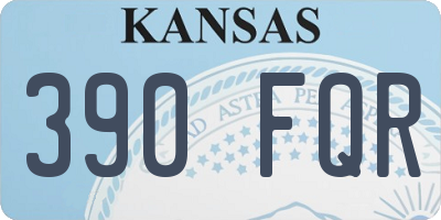 KS license plate 390FQR