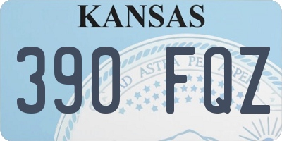 KS license plate 390FQZ