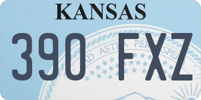 KS license plate 390FXZ