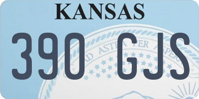 KS license plate 390GJS