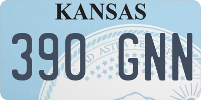 KS license plate 390GNN