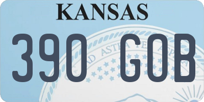 KS license plate 390GOB