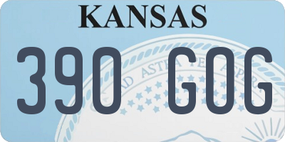 KS license plate 390GOG