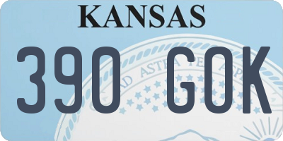 KS license plate 390GOK