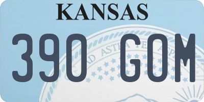 KS license plate 390GOM