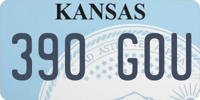 KS license plate 390GOU