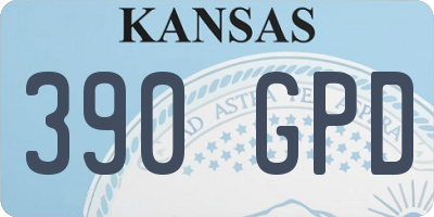 KS license plate 390GPD