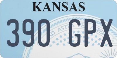 KS license plate 390GPX