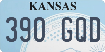 KS license plate 390GQD
