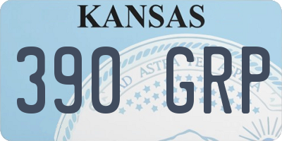 KS license plate 390GRP