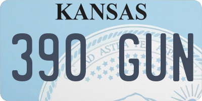 KS license plate 390GUN