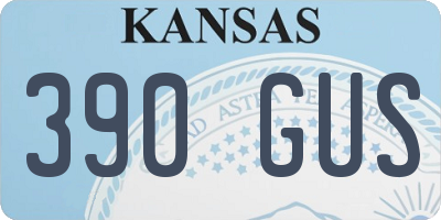 KS license plate 390GUS