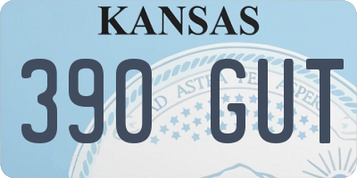 KS license plate 390GUT