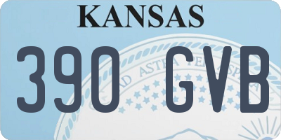 KS license plate 390GVB