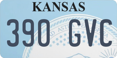 KS license plate 390GVC