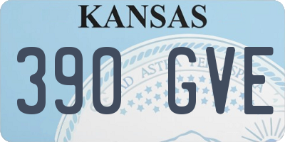 KS license plate 390GVE