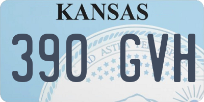 KS license plate 390GVH