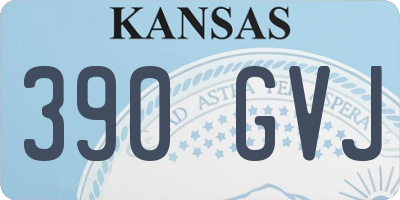 KS license plate 390GVJ