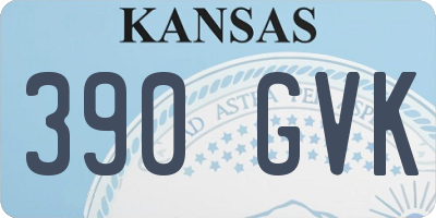 KS license plate 390GVK