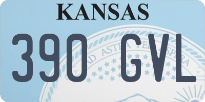 KS license plate 390GVL