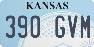 KS license plate 390GVM