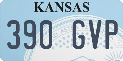 KS license plate 390GVP