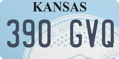 KS license plate 390GVQ