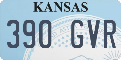KS license plate 390GVR