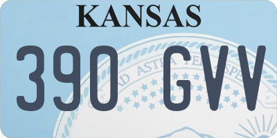 KS license plate 390GVV