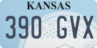 KS license plate 390GVX
