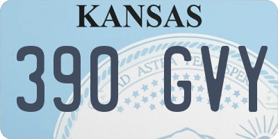 KS license plate 390GVY