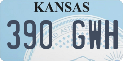 KS license plate 390GWH