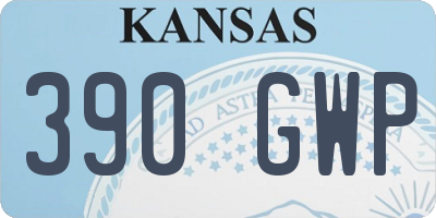 KS license plate 390GWP