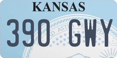 KS license plate 390GWY