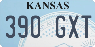 KS license plate 390GXT