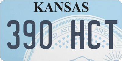 KS license plate 390HCT