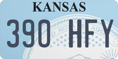 KS license plate 390HFY