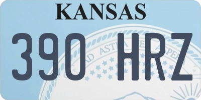 KS license plate 390HRZ