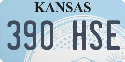 KS license plate 390HSE