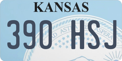 KS license plate 390HSJ