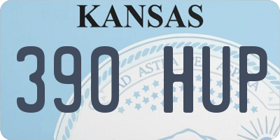 KS license plate 390HUP