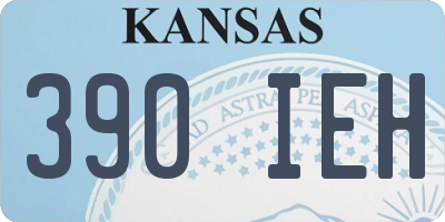 KS license plate 390IEH