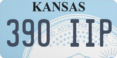 KS license plate 390IIP